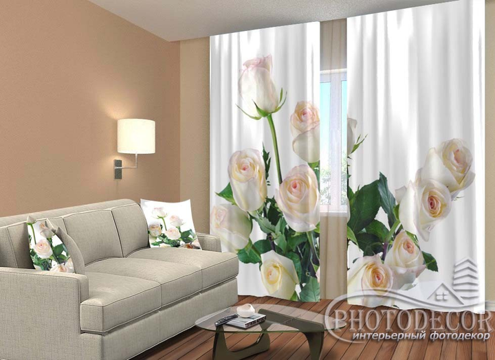 ФотоШтори PHOTODECOR "Букет білих троянд" - зображення 2