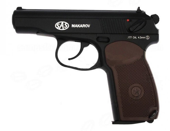 Пістолет пневматичний SAS Makarov 4,5 мм - зображення 1