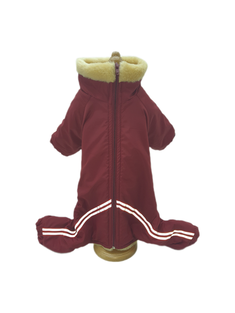 Комбінезон для собак на хутрі №4XL - 58х84+6 см бордо (О 0643) - Фото 1 Комбінезон для собак на хутрі №4XL - 58х84+6 см бордо (О 0643) - зображення 1
