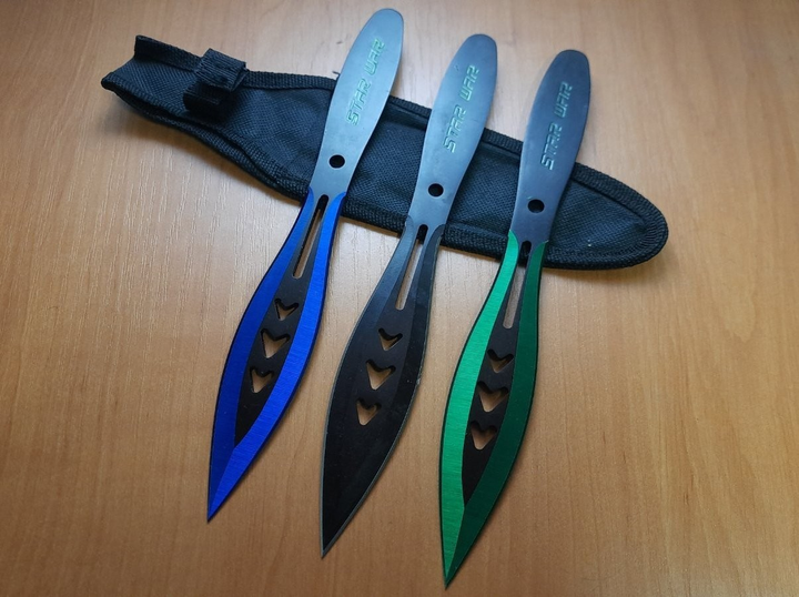 Ножи метательные STAR WAR комплект 3 в 1 Большие усиленные - изображение 2