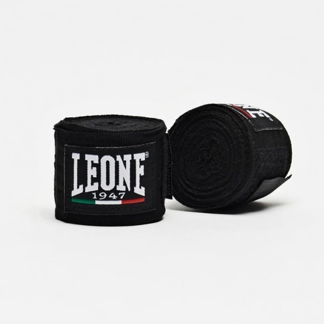Бинти боксерські Leone Black 2.5 м чорні (2484_500100) - Фото 1 Бинти боксерські Leone Black 2.5 м чорні (2484_500100) - зображення 1