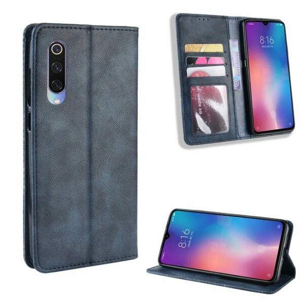 Чехол-книжка Deexe Retro Style для Xiaomi Mi 9 Lite / Mi CC9 - Blue - изображение 2