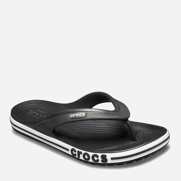 Мужские вьетнамки для пляжа Crocs Jibbitz Bayaband Flip 205393-066 42-43 (M9/W11) 27 см Черные (1914481899048) 