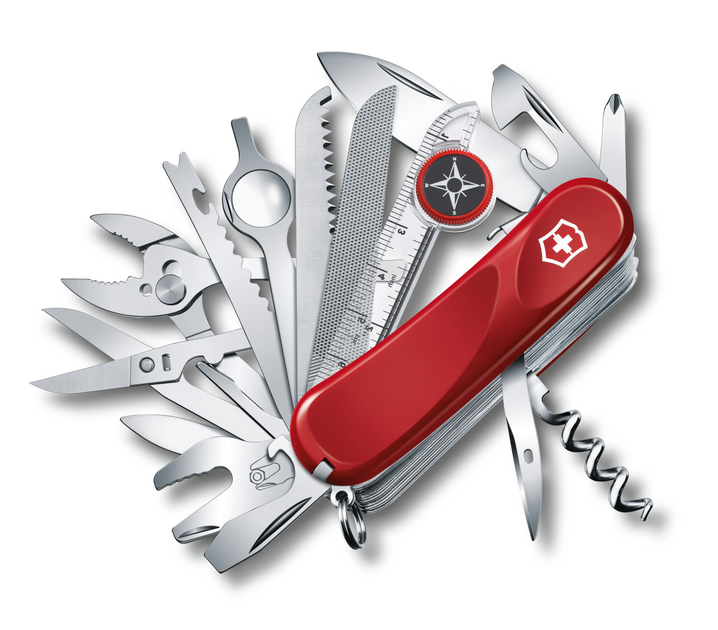 Ніж Victorinox Delemont Evolution S54 Червоний - зображення 1