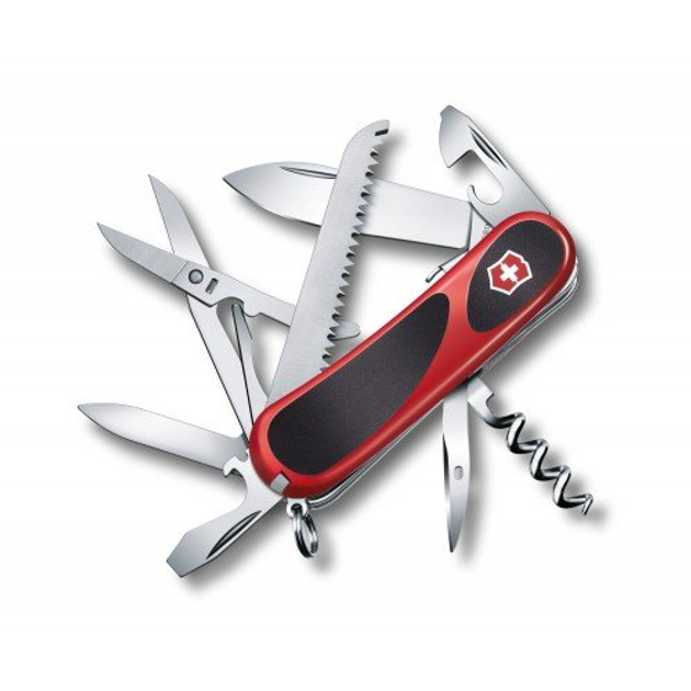 Ніж складаний Victorinox Delemont EvoGrip S17 Чорний-Червоний - зображення 1