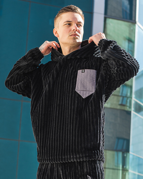 Худи оверсайз плюшевое Огонь Пушка Kiss черное XL от продавца: Hard ...