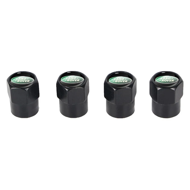 Колпачки на ниппель для Рендж Ровер, Ленд Ровер Alitek Short Black Land Rover Logo Green, 4 шт (670690) - изображение 2