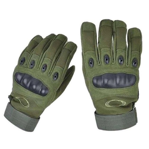 Тактичні рукавички камуфляж олива Оклай розмір XL - зображення 1