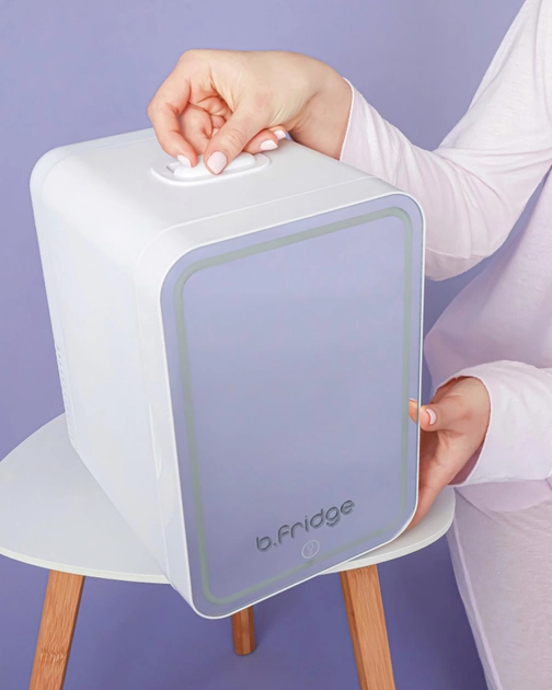 Холодильник для косметики B.FRIDGE с зеркалом 6 литров белый - изображение 1