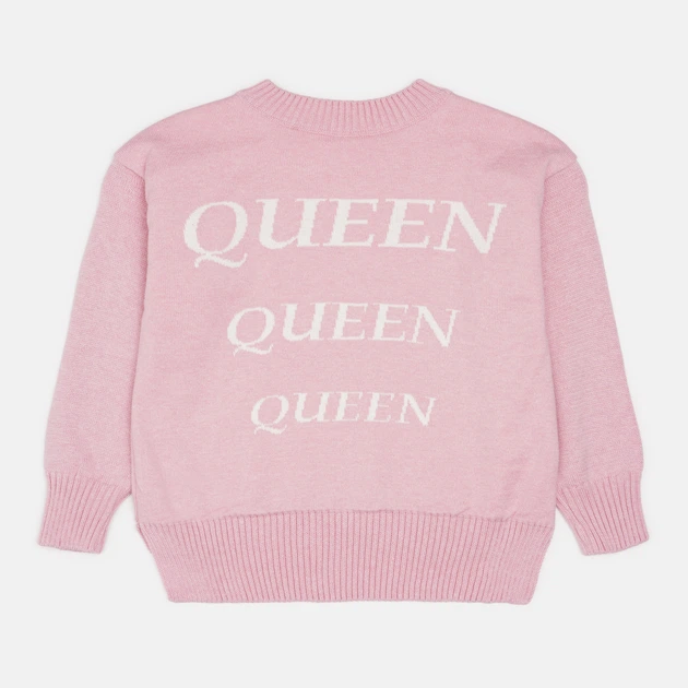 Детский свитер для девочки Прованс Queen 16314 110-116 см Розовый (4823093426559) - изображение 2