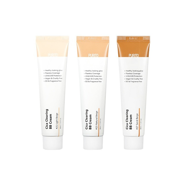 BB-крем Purito Cica Clearing BB Cream #27 Sand Beige песочный бежевый с экстрактом центеллы азиатской, 30 мл - изображение 4