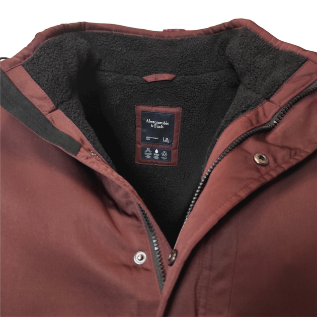 Мужская куртка Abercrombie & Fitch, зимняя на подкладке из шерпы, бордовый, QC028924 размер XL - изображение 5