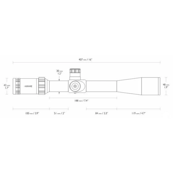 Приціл оптичний Hawke Sidewinder 8.5-25x42 SF (20x 1/2 Mil Dot IR) - зображення 4