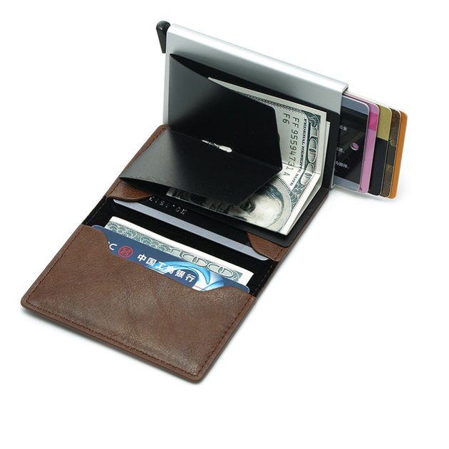 Гаманець для карток із захистом RFID Коричневий (687-2) - зображення 3