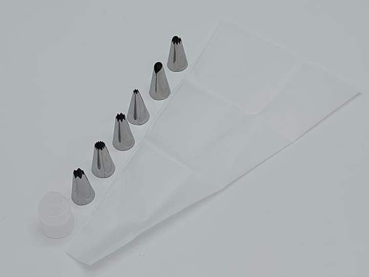 Мешок кондитерский силиконовый многоразовый для крема с металлическими .