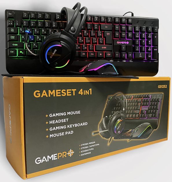 Комплект дротовий GamePro Gameset 4 в 1 USB (GS1252) - зображення 12