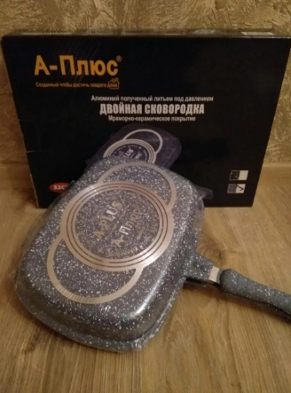 Двостороння сковорода гриль для гриля і смаження A-PLUS 1500 32 см Чорна (131) - зображення 11