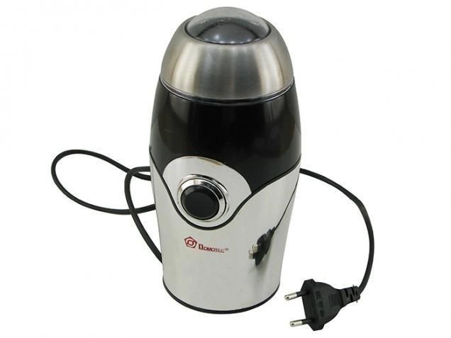 Электрическая кофемолка измельчитель ножевая роторная 200 Вт Domotec MS 1107 Черная - изображение 1