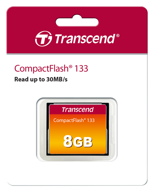 Карта памяти Transcend 8GB CompactFlash 133x (TS8GCF133) - изображение 2