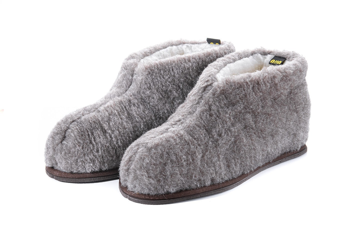 Тапочки-Чуни домашние из овечьей шерсти на подошве (42-45р.) 44р ...