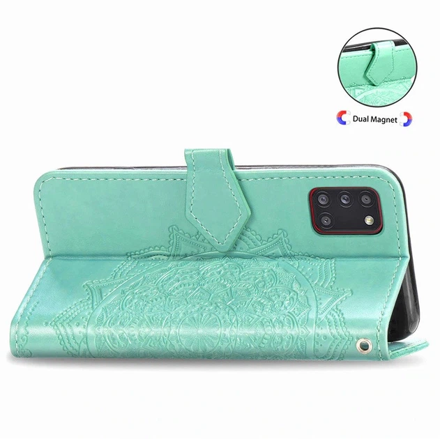Чехол Vintage для Samsung Galaxy A31 2020 / A315F книжка с визитницей Бирюзовый Без Бренда - изображение 5