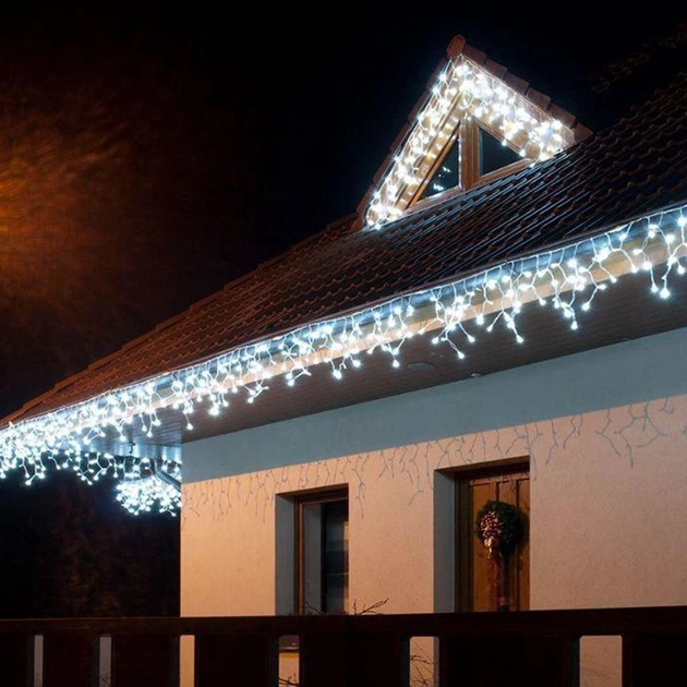 Світлодіодна вулична гірлянда ColorWay Бахрома 192 LED (IP44) 6 м x 0.6 м Холодний білий (CW-GOF-192L66VCW) - зображення 16