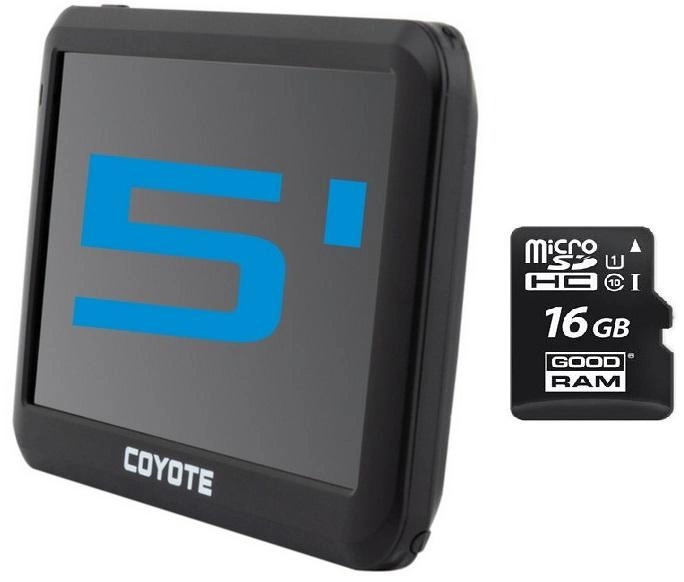 GPS навигатор COYOTE 528 MATE 128mb 4gb 5 дюймов с картами навигации + Карта памяти 16GB UHS-1 - изображение 1