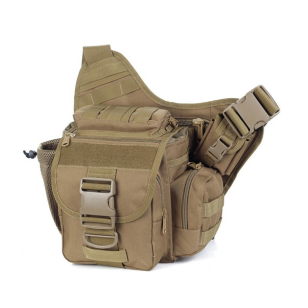 Тактична плечова сумка D5-2012, Wolf brown (К305) - зображення 1
