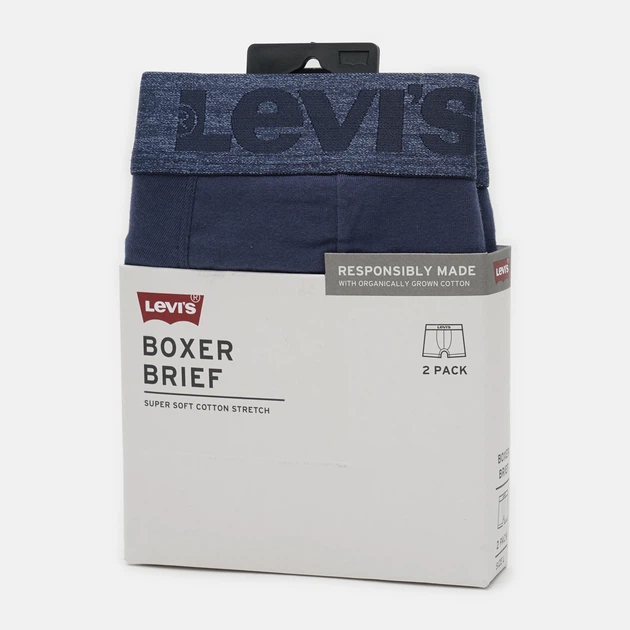 Набор трусов боксеров мужских Levi's 701203923-001 S 2 шт Mood Indigo (8720245183758) - изображение 4