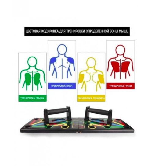 Спортивная доска Push Up Board, напольная платформа тренажер для отжимания 14 в 1 - изображение 6