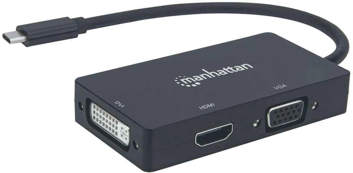 Перехідник-конвертер Manhattan USB 3.1 Type-C - HDMI/DVI-I/VGA 0.1 м (766623152983) - зображення 2