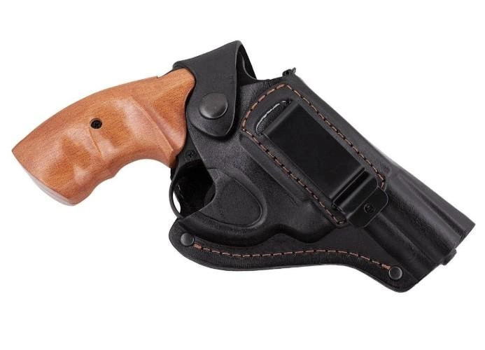 Кобура Beneks для Револьвер 3" поясна формована з кліпсою шкіра Чорна - зображення 1