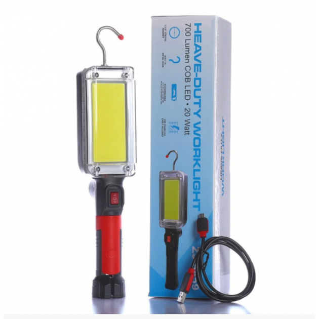Фонарь аккумуляторный Worklight ZJ-8859 COB с магнитом и крючком для подвешивания Черный - Фото 8 Фонарь аккумуляторный Worklight ZJ-8859 COB с магнитом и крючком для подвешивания Черный - изображение 8