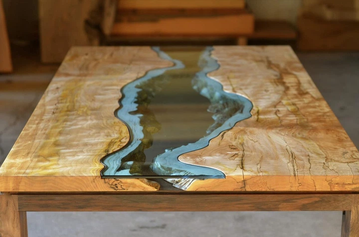 Эпоксидка (эпоксидная смола) HARD EPOXY прозрачная для заливки 3D столешниц с отвердителем 1 кг - изображение 4