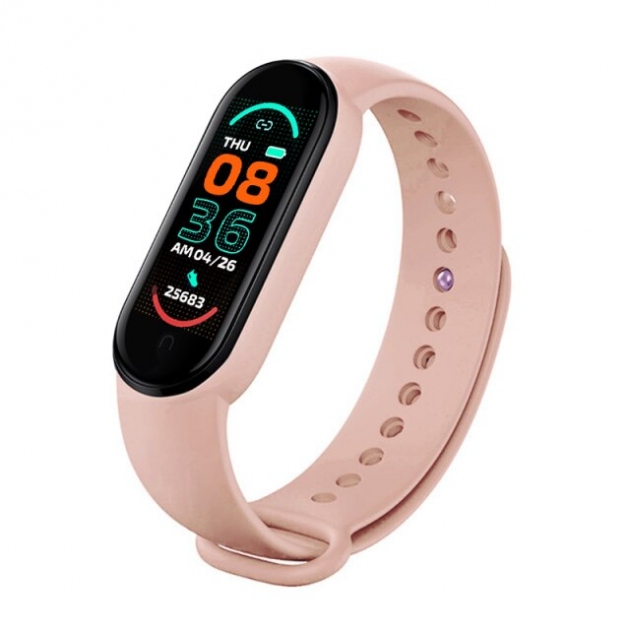 Фитнес браслет Smart Band M6 розовый (с акселерометром, гироскоком, будильником). Со сменными ремешками. - изображение 4