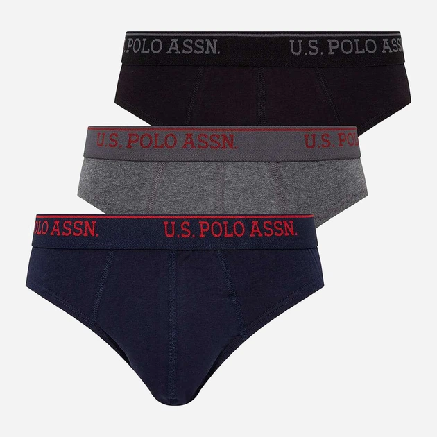 Трусы-слип U.S. Polo Assn 80436 L 3 шт Черный/Антрацитовый меланж/Темно-синий (8680557308716) - Фото 1 Трусы-слип U.S. Polo Assn 80436 L 3 шт Черный/Антрацитовый меланж/Темно-синий (8680557308716) - изображение 1