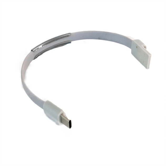 Кабель Type C to USB - браслет, 0.2m Серый KBU1779 Extradigital - изображение 4
