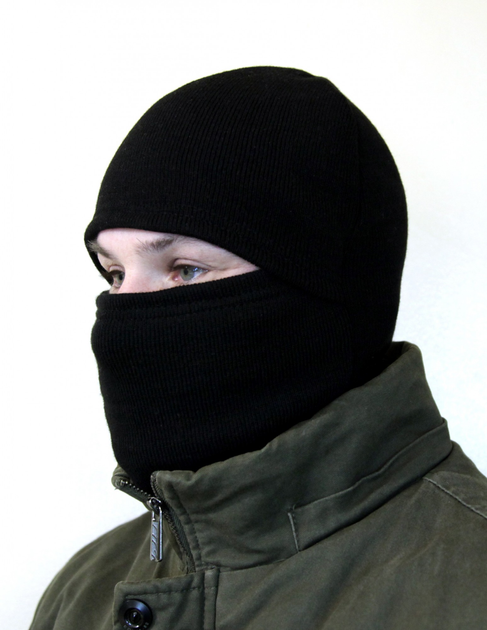  шлем подшлемник Genny way зима шерстяная вязка 56 см черная .