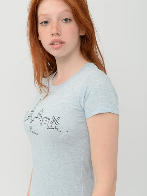 Футболка женская Sol's Regent Fit Women Paris 20 02758258/69 S Голубая (3609374905316) - изображение 4