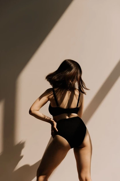 Трусики с высокой посадкой AMO'D'AMO "Rimini Black" M Черный - изображение 3