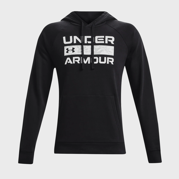 Худи Under Armour Rival Flc Signature Hd Black 1366363-001 XS - изображение 4