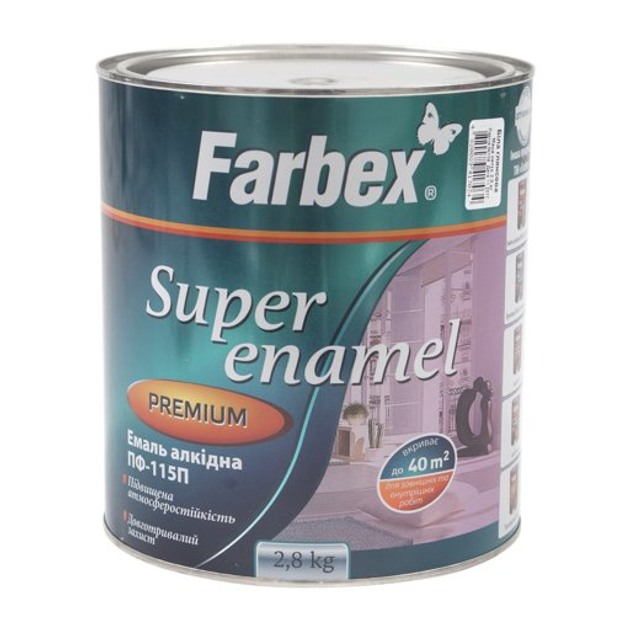 Емаль алкідна Farbex ПФ-115П фіолетова 2.8 кг (11618523) - зображення 1