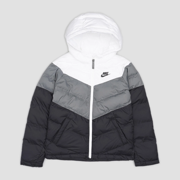 Куртка детская Nike U Nsw Synthetic Fill Jacket CU9157-103 128-134 см (S) Белая с серо-черным (194496083996) 