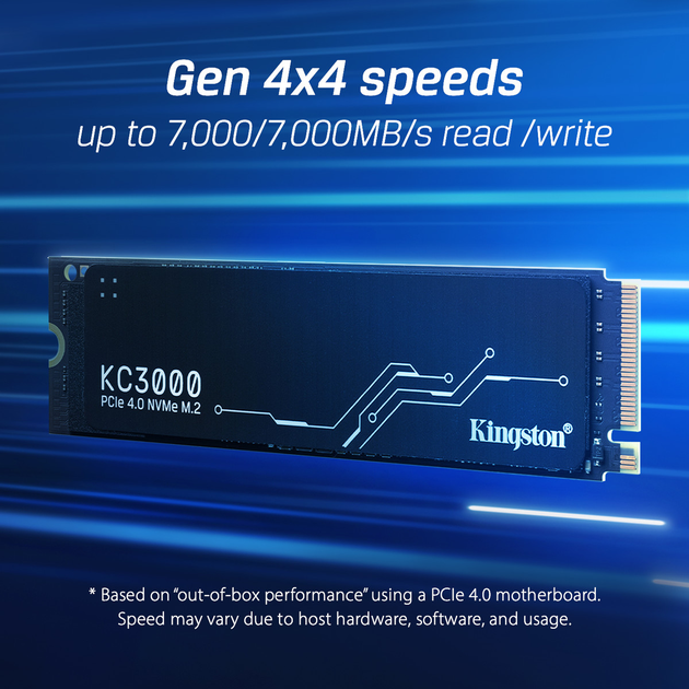 SSD диск Kingston KC3000 1TB M.2 2280 NVMe PCIe Gen 4.0 x4