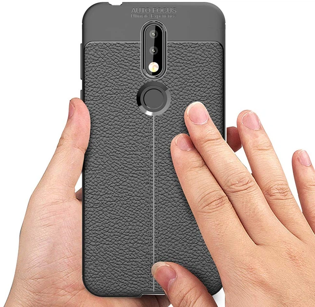 Резиновый бампер Autofocus для Nokia 7.1 под кожу Black (08927-2B) - изображение 6