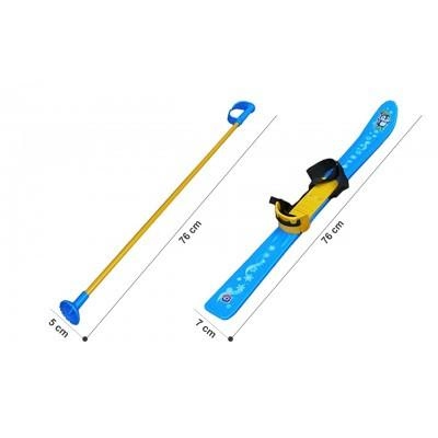 Лыжи с палками детские синие, 3350 ТЕХНОК 