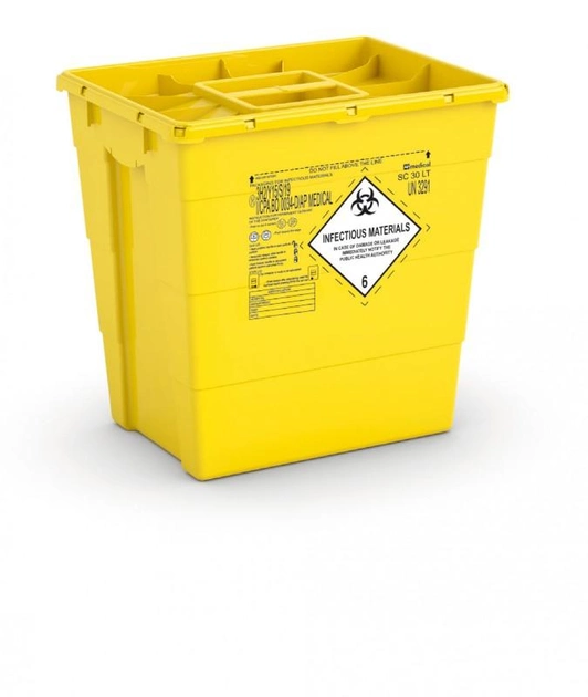 SC 30 MONO, контейнер для сбора медицинских и биологических отходов (30 л) - изображение 1