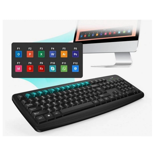 IT набор (клавиатура и мышь) Genius Smart KM-8100 Black Ukr - изображение 5