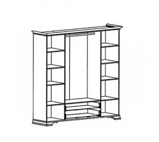 Шкаф распашной Gerbor Кентуки SZF6D2S 227.5×225×61 белый альпийский - изображение 2