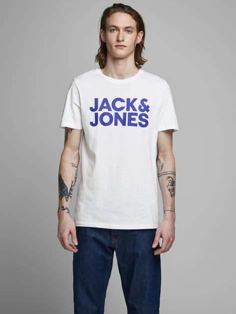 Футболка Jack & Jones L Белый 12151955White - Фото 1 Футболка Jack & Jones L Белый 12151955White - изображение 1
